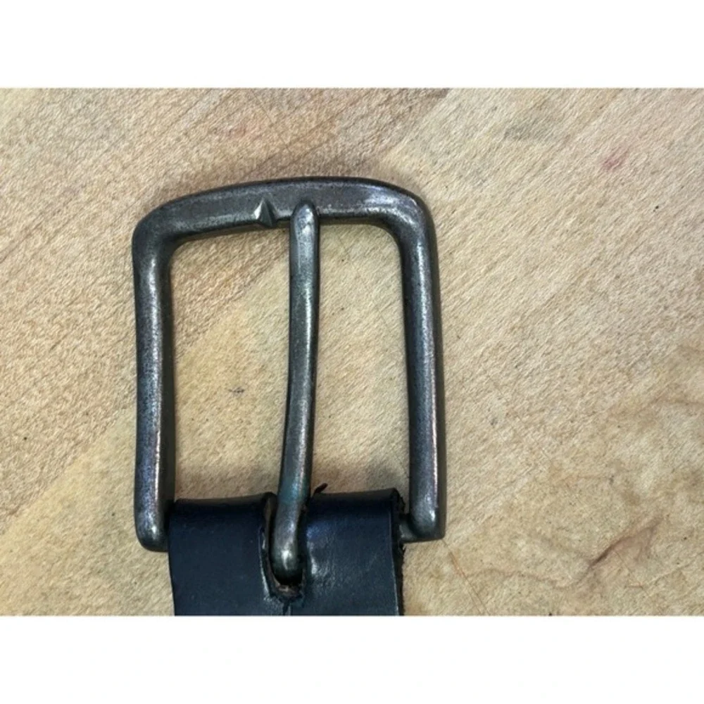 Belt Mens XXL Black Genuine Leather Casual Rugged Single Prong‎ Buckle Work
